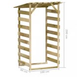 3 db impregnált fenyőfa pergola tetővel 100 x 90 x 200 cm