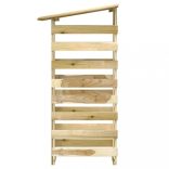 4 db impregnált fenyőfa pergola tetővel 100 x 90 x 200 cm