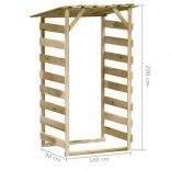 6 db impregnált fenyőfa pergola tetővel 100 x 90 x 200 cm