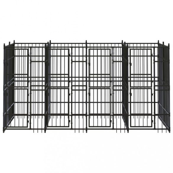 acél kültéri kutyakennel 7,37 m²