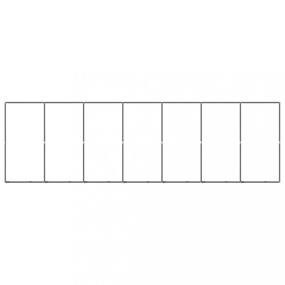 acél kültéri kutyakennel 12,9 m²