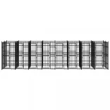 acél kültéri kutyakennel 14,75 m²