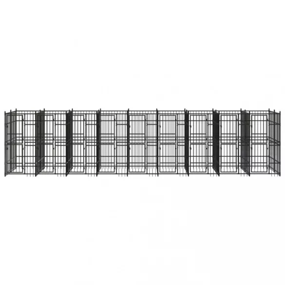 acél kültéri kutyakennel 16,59 m²