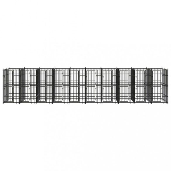 acél kültéri kutyakennel 18,43 m²