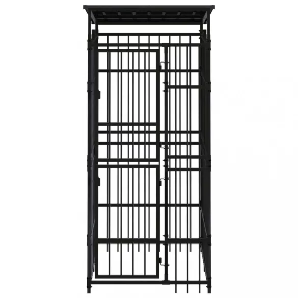 acél kültéri kutyakennel tetővel 1,84 m²