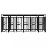 acél kültéri kutyakennel tetővel 11,06 m²