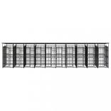 acél kültéri kutyakennel tetővel 18,43 m²