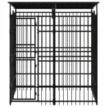 acél kültéri kutyakennel tetővel 3,69 m²