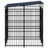 acél kültéri kutyakennel tetővel 3,69 m²