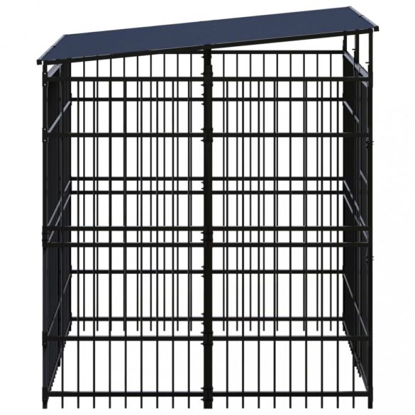 acél kültéri kutyakennel tetővel 3,69 m²