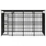 acél kültéri kutyakennel tetővel 7,37 m²