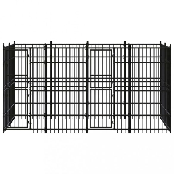 acél kültéri kutyakennel 7,37 m²