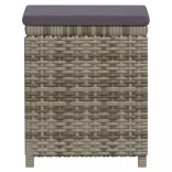 7 részes szürke polyrattan kerti ülőgarnitúra párnákkal