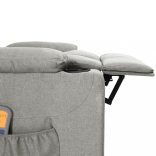 világosszürke szövet elektromos masszázsfotel