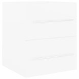 fehér szerelt fa mosdószekrény beépített mosdókagylóval