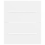 fehér szerelt fa mosdószekrény beépített mosdókagylóval