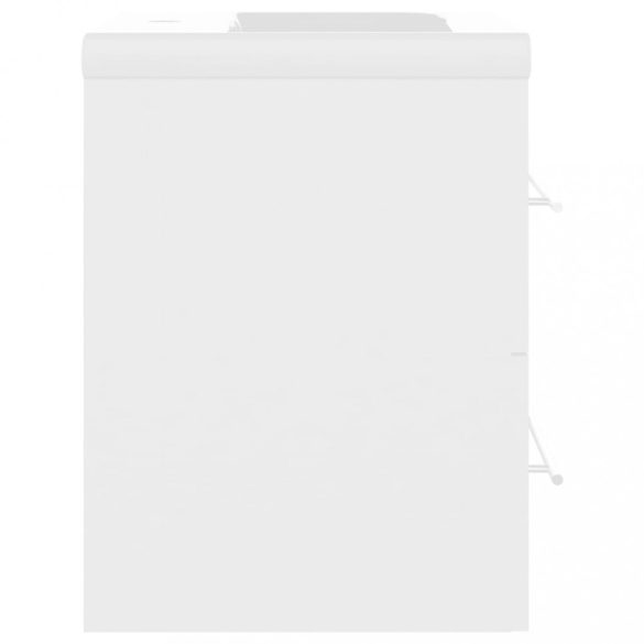 fehér szerelt fa mosdószekrény beépített mosdókagylóval