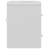 fehér szerelt fa mosdószekrény beépített mosdókagylóval