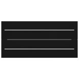 fekete szerelt fa mosdószekrény beépített mosdókagylóval