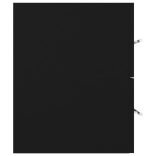 fekete szerelt fa mosdószekrény beépített mosdókagylóval