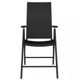 9 részes fekete kerti étkezőgarnitúra