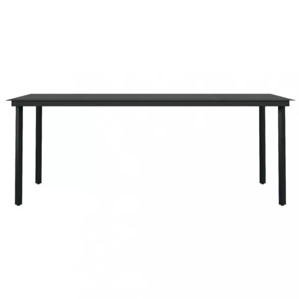 9 részes fekete kerti étkezőgarnitúra