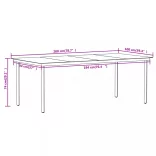 9 részes fekete kerti étkezőgarnitúra