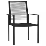 9 részes fekete kerti étkezőgarnitúra