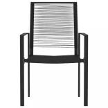 9 részes fekete kerti étkezőgarnitúra