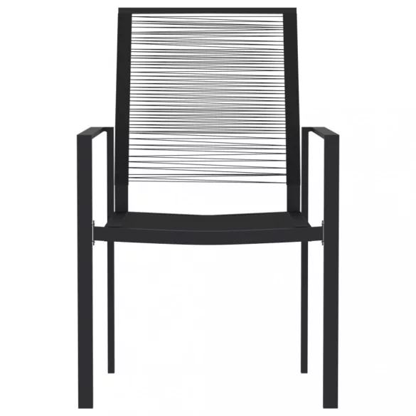 9 részes fekete kerti étkezőgarnitúra