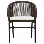 9 részes barna kerti étkezőgarnitúra