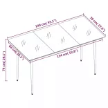 7 részes szürke kerti étkezőgarnitúra