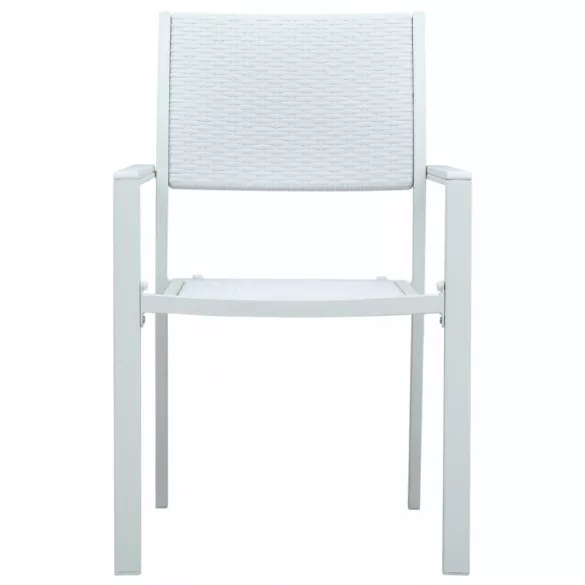 9 részes fehér kerti étkezőgarnitúra