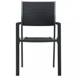 9 részes fekete kerti étkezőgarnitúra