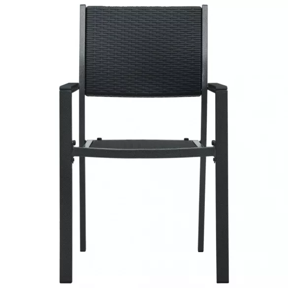 9 részes fekete kerti étkezőgarnitúra