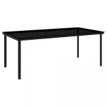 9 részes fekete kerti étkezőgarnitúra