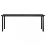 9 részes szürke-fekete kerti étkezőgarnitúra párnákkal