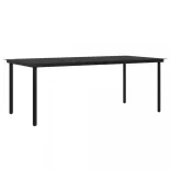 9 részes barna-fekete kerti étkezőgarnitúra párnákkal