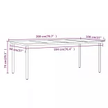 9 részes barna-fekete kerti étkezőgarnitúra párnákkal
