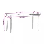 7 részes szürke és fekete kerti étkezőgarnitúra párnákkal