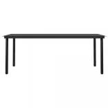 7 részes szürke és fekete kerti étkezőgarnitúra párnákkal