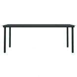 9 részes szürke-fekete kerti étkezőgarnitúra párnákkal