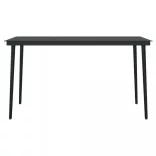 7 részes szürke és fekete kerti étkezőgarnitúra párnákkal