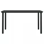 7 részes szürke és fekete kerti étkezőgarnitúra