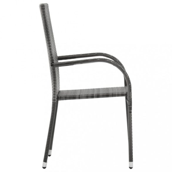 9 részes fekete-szürke színű kerti étkezőgarnitúra