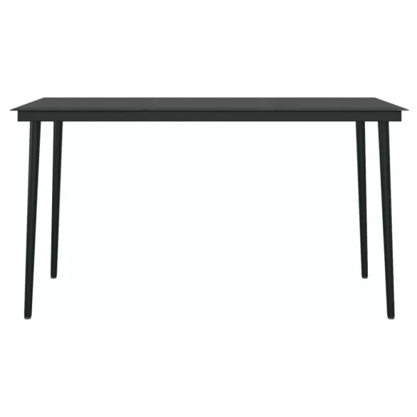 7 részes szürke és fekete kerti étkezőgarnitúra