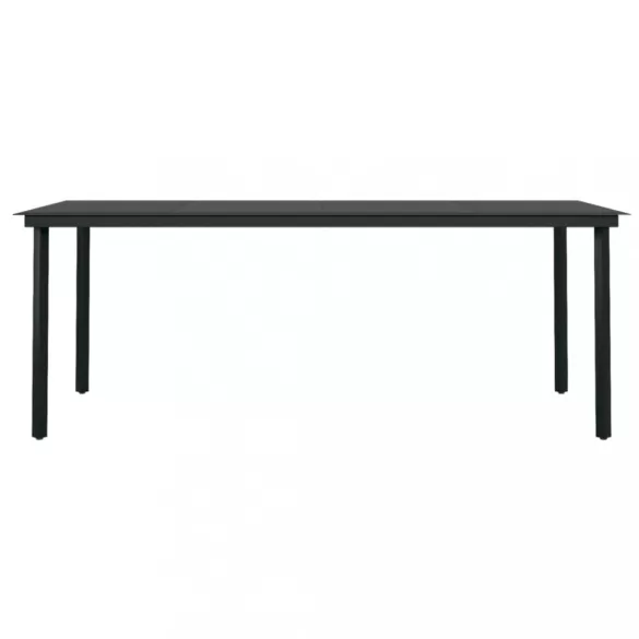 9 részes fekete kerti étkezőgarnitúra