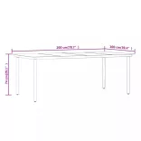 9 részes fekete kerti étkezőgarnitúra párnákkal