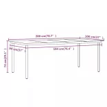 9 részes barna kerti étkezőgarnitúra párnákkal