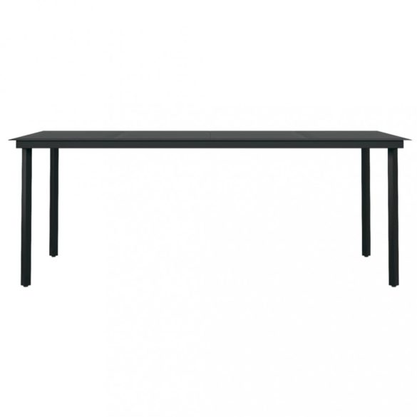 9 részes sötétszürke kerti étkezőgarnitúra